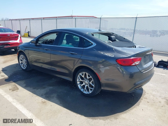 2015 Chrysler 200 C with VIN 1C3CCCEG9FN530575, listed as a IAAI auction lot 41862387 with 190,580 mi miles. Bid and sale history available at carsss.com. Image 3.