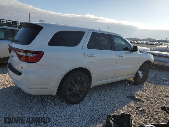 2021 Dodge Durango GT Plus with VIN 1C4RDHDG6MC661182, listed as a Copart auction lot 46071695 with 41,447 mi miles and Salvage title. Bid and sale history available at DreamBid. Image 3.