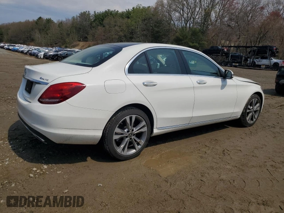 2018 Mercedes-Benz C 300 with VIN WDDWF4KB8JR316926, listed as a Copart auction lot 54015225 with 52,551 mi miles and Salvage title. Bid and sale history available at DreamBid. Image 3.