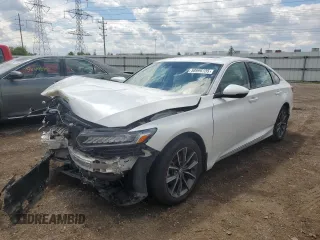 2021 Honda Accord EX-L with VIN 1HGCV1F55MA039272, listed as a Copart auction lot 58996735 with 71,951 mi miles and Salvage title. Bid and sale history available at DreamBid. Image 1.