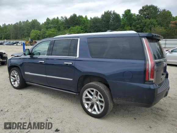 2018 Cadillac Escalade ESV Premium Luxury with VIN 1GYS4JKJ4JR113630, listed as a Copart auction lot 56296265 with 76,556 mi miles and Salvage title. Bid and sale history available at DreamBid. Image 2.