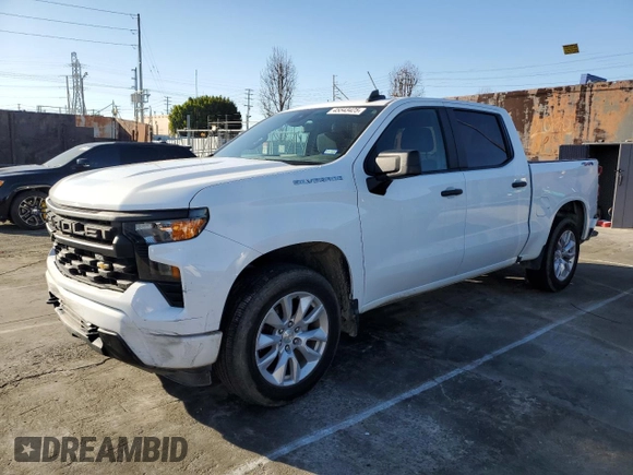 2022 Chevrolet Silverado 1500 Custom with VIN 3GCPDBEK8NG638699, listed as a Copart auction lot 45543425 with 65,287 mi miles and Salvage Title. Bid and sale history available at carsss.com. Image 1.