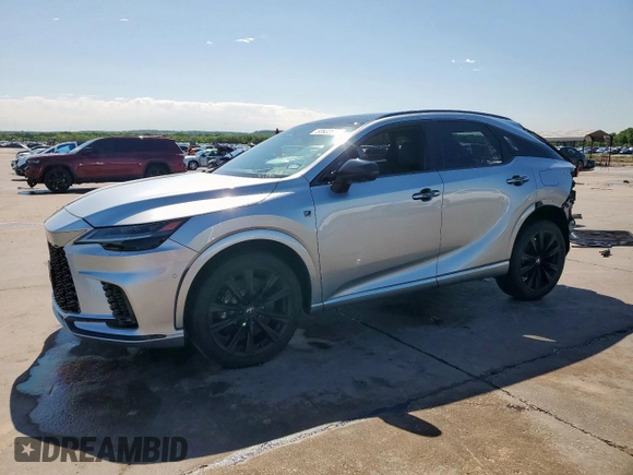 2023 Lexus RX 500h F Sport Performance with VIN 2T2BCMEA6PC006244, listed as a Copart auction lot 53938605 with 13,841 mi miles and Salvage title. Bid and sale history available at DreamBid. Image 1.