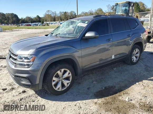 2020 Volkswagen Atlas S with VIN 1V2AP2CA9LC501633, listed as a Copart auction lot 75040264 with 104,853 mi miles and Salvage title. Bid and sale history available at DreamBid. Image 1.