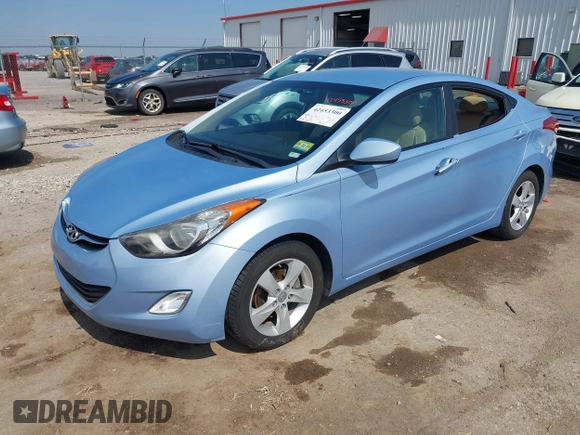 2012 Hyundai Elantra Limited with VIN KMHDH4AE4CU312973, listed as a IAAI auction lot 42453300 with 99,252 mi miles and . Bid and sale history available at DreamBid. Image 2.