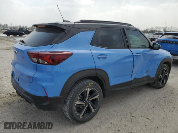 2023 Chevrolet TrailBlazer RS with VIN KL79MTSL2PB143953, listed as a Copart auction lot 49394705 with 16,458 mi miles and Salvage Title. Bid and sale history available at DreamBid. Image 3.
