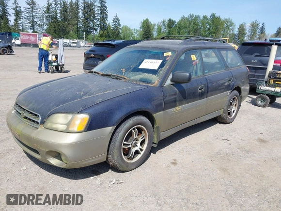 2002 Subaru Legacy Outback с VIN 4S3BH665726653481, выставлен на аукционе IAAI как лот 42140537 с пробегом 320 402 миль миль и . История ставок и продаж доступна на DreamBid. Изображение 2.