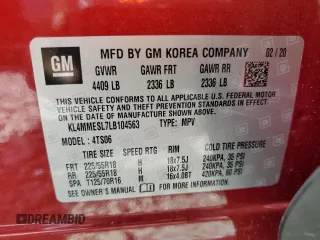 2020 Buick Encore GX Select z VIN KL4MMESL7LB104563, wystawiony jako Copart lot #57122215 z przebiegiem 48 916 mil mil oraz Szkoda całkowita • Salvage title. Historia ofert i sprzedaży dostępna na DreamBid. Obrazek 13.