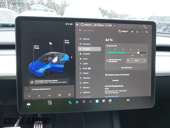2022 Tesla Model Y Performance z VIN 7SAYGDEF4NF350696, wystawiony jako IAAI lot #41662924 z przebiegiem 36 747 mil mil oraz . Historia ofert i sprzedaży dostępna na DreamBid. Obrazek 17.