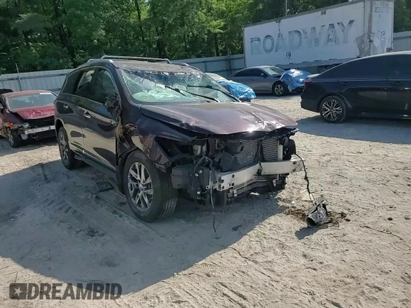 2014 Infiniti QX60 with VIN 5N1AL0MN7EC517864, listed as a Copart auction lot 52985535 with Not provided miles and Salvage title. Bid and sale history available at DreamBid. Image 14.