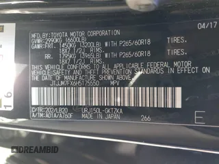 2017 Lexus GX 460 with VIN JTJJM7FX6H5175550, listed as a Copart auction lot 89143555 with 103,250 mi miles and Salvage title. Bid and sale history available at DreamBid. Image 13.