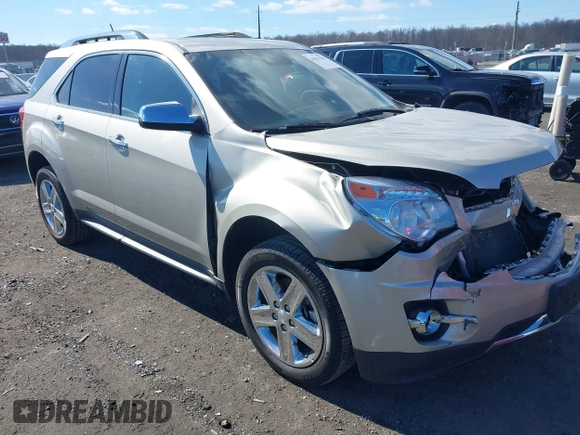2015 Chevrolet Equinox LTZ with VIN 2GNFLHE33F6147763, listed as a IAAI auction lot 41631330 with 62,571 mi miles. Bid and sale history available at carsss.com. Image 1.