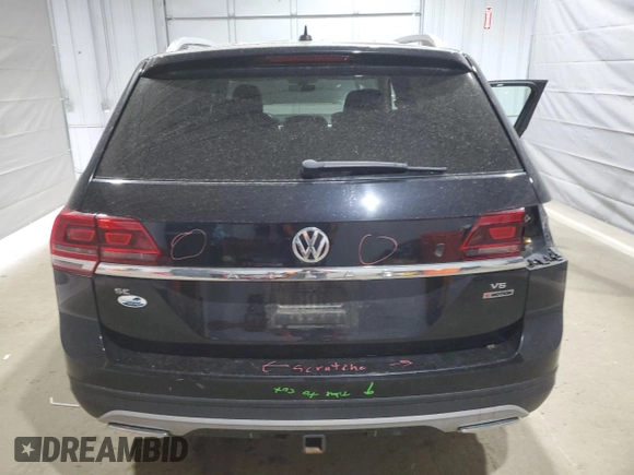 2018 Volkswagen Atlas SE z VIN 1V2LR2CA0JC507272, wystawiony jako Copart lot #53871775 z przebiegiem 108 197 mil mil oraz Szkoda całkowita • Salvage title. Historia ofert i sprzedaży dostępna na DreamBid. Obrazek 6.