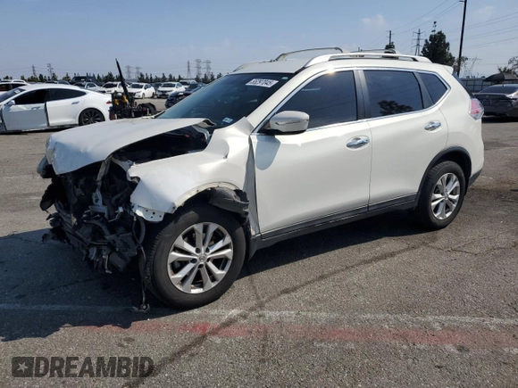 2014 Nissan Rogue SV with VIN 5N1AT2MT0EC848828, listed as a Copart auction lot 55297045 with 114,431 mi miles and Salvage Title. Bid and sale history available at DreamBid. Image 1.