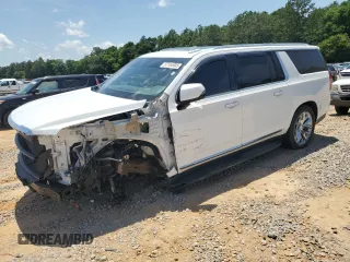 2021 GMC Yukon XL SLT z VIN 1GKS2GKT7MR448857, wystawiony jako Copart lot #57154905 z przebiegiem 47 563 mil mil oraz Szkoda całkowita • Salvage title. Historia ofert i sprzedaży dostępna na DreamBid. Obrazek 1.