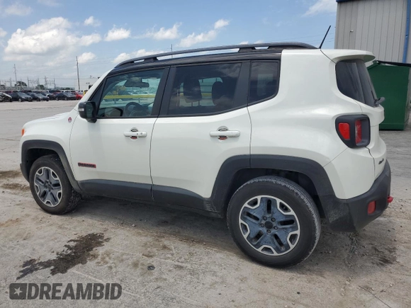 2015 Jeep Renegade Trailhawk with VIN ZACCJBCT2FPB85764, listed as a Copart auction lot 58965465 with 80,440 mi miles and Salvage title. Bid and sale history available at DreamBid. Image 2.