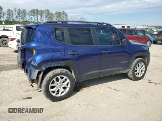 2018 Jeep Renegade Sport with VIN ZACCJBAB8JPJ44121, listed as a Copart auction lot 46393245 with 85,293 mi miles and Salvage title. Bid and sale history available at DreamBid. Image 3.