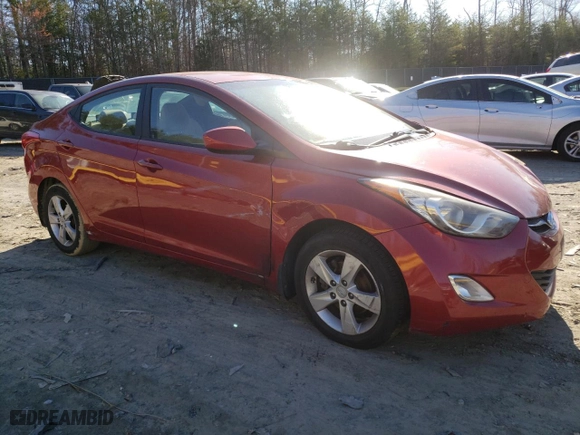 2012 Hyundai Elantra GLS with VIN KMHDH4AE5CU468827, listed as a Copart auction lot 49303475 with 107,559 mi miles and Salvage Title. Bid and sale history available at carsss.com. Image 4.
