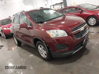 2016 Chevrolet Trax LT with VIN 3GNCJPSB4GL275165, listed as a IAAI auction lot 41883722 with 76,592 mi miles. Bid and sale history available at carsss.com. Image 1.