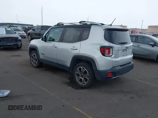 2017 Jeep Renegade Limited z VIN ZACCJBDB8HPE80599, wystawiony jako IAAI lot #41924622 z przebiegiem 91 058 mil mil oraz . Historia ofert i sprzedaży dostępna na DreamBid. Obrazek 3.