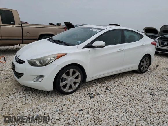 2013 Hyundai Elantra GLS z VIN 5NPDH4AE1DH423061, wystawiony jako Copart lot #50559705 z przebiegiem 121 016 mil mil oraz Czysty tytuł • Clean title. Historia ofert i sprzedaży dostępna na DreamBid. Obrazek 1.