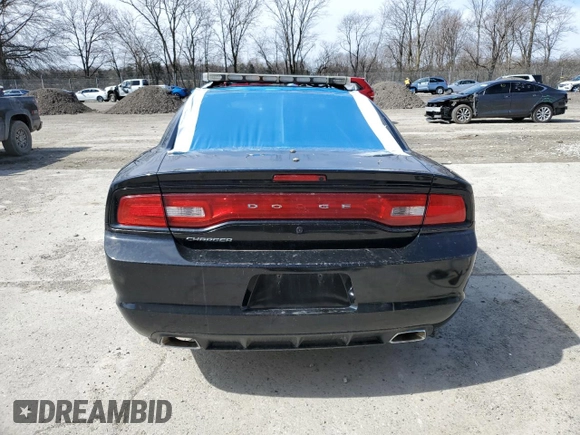 2012 Dodge Charger Police with VIN 2C3CDXAG0CH145226, listed as a Copart auction lot 49617655 with 0 mi miles and Salvage Title. Bid and sale history available at carsss.com. Image 6.