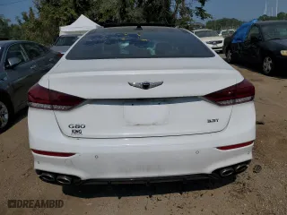 2018 Genesis G80 3.3T Sport with VIN KMHGN4JB2JU218941, listed as a Copart auction lot 67577274 with 36,549 mi miles and Salvage Title. Bid and sale history available at carsss.com. Image 6.