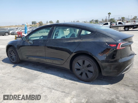2025 Tesla Model 3 Long Range with VIN 5YJ3E1EA8SF918928, listed as a Copart auction lot 53454155 with 2,061 mi miles and Salvage title. Bid and sale history available at DreamBid. Image 2.