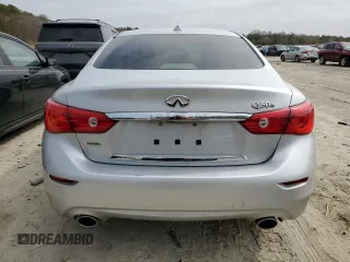 2015 Infiniti Q50 Premium with VIN JN1BV7AR3FM411834, listed as a Copart auction lot 48333555 with 129,346 mi miles and Salvage Title. Bid and sale history available at carsss.com. Image 6.