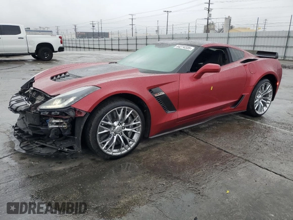 2015 Chevrolet Corvette Z06 3LZ with VIN 1G1YU2D6XF5603141, listed as a Copart auction lot 44274335 with 34,896 mi miles and Salvage Title. Bid and sale history available at carsss.com. Image 1.