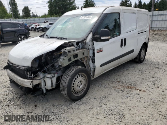 2016 Ram ProMaster City Cargo Tradesman with VIN ZFBERFAT5G6B63554, listed as a Copart auction lot 61101405 with 128,170 mi miles and Salvage title. Bid and sale history available at DreamBid. Image 1.