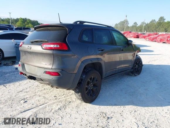 2018 Jeep Cherokee Trailhawk with VIN 1C4PJMBX7JD517299, listed as a IAAI auction lot 42022770 with 62,865 mi miles. Bid and sale history available at carsss.com. Image 4.
