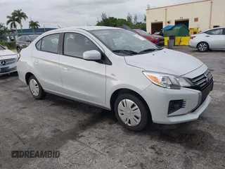 2024 Mitsubishi Mirage ES z VIN ML32FUFJ1RHF16838, wystawiony jako IAAI lot #42404506 z przebiegiem 4446 mil mil oraz . Historia ofert i sprzedaży dostępna na DreamBid. Obrazek 1.