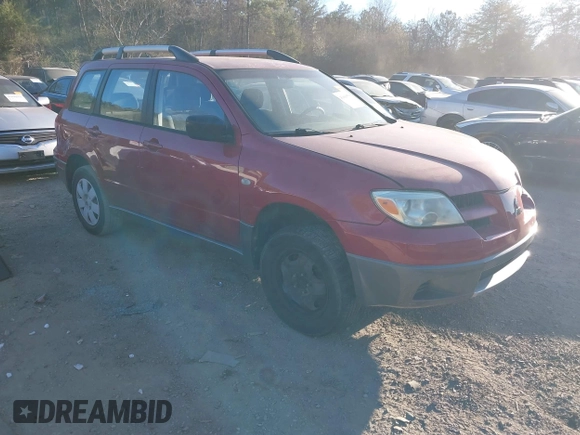 2006 Mitsubishi Outlander LS with VIN JA4LX31FX6U025786, listed as a IAAI auction lot 41668558 with 160,649 mi miles. Bid and sale history available at carsss.com. Image 1.