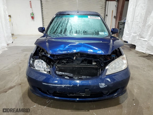 2005 Honda Civic Hybrid with VIN JHMES95655S015699, listed as a Copart auction lot 45339025 with 179,197 mi miles and Salvage Title. Bid and sale history available at carsss.com. Image 5.