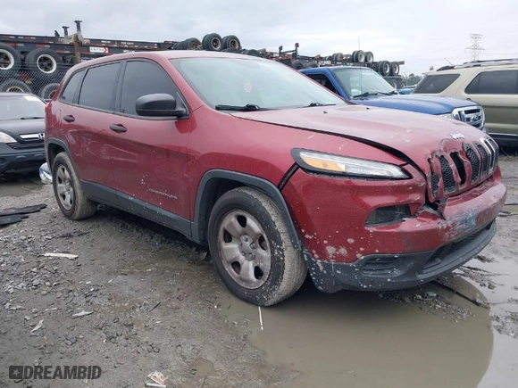 2015 Jeep Cherokee Sport with VIN 1C4PJLAB6FW712905, listed as a IAAI auction lot 41370740 with 111,483 mi miles. Bid and sale history available at carsss.com. Image 1.