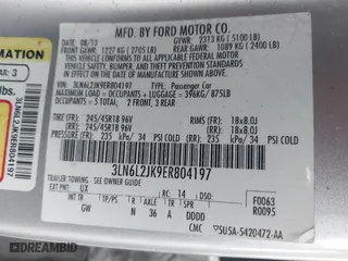 2014 Lincoln MKZ with VIN 3LN6L2JK9ER804197, listed as a IAAI auction lot 41610850 with 159,389 mi miles. Bid and sale history available at carsss.com. Image 9.