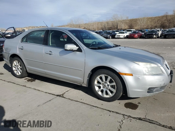 2009 Mercury Milan with VIN 3MEHM07Z29R634238, listed as a Copart auction lot 49627485 with 102,404 mi miles and Salvage title. Bid and sale history available at DreamBid. Image 4.