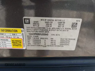 2015 GMC Acadia SLE with VIN 1GKKRPKD5FJ203643, listed as a IAAI auction lot 41213639 with 188,109 mi miles. Bid and sale history available at carsss.com. Image 9.