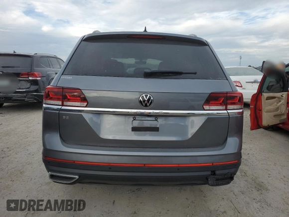 2021 Volkswagen Atlas SE with VIN 1V2WP2CA3MC607955, listed as a Copart auction lot 84155254 with 48,479 mi miles and Salvage title. Bid and sale history available at DreamBid. Image 6.