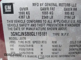 2016 Chevrolet Trax LS with VIN 3GNCJNSB8GL115181, listed as a IAAI auction lot 41738971 with 112,699 mi miles. Bid and sale history available at carsss.com. Image 9.