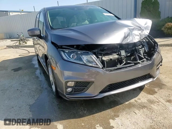 2019 Honda Odyssey EX-L with VIN 5FNRL6H77KB040597, listed as a Copart auction lot 53573445 with 110,024 mi miles and Salvage Title. Bid and sale history available at DreamBid. Image 15.