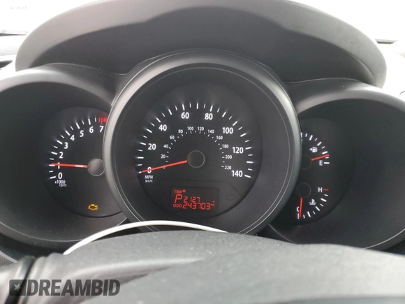 2013 Kia Soul with VIN KNDJT2A55D7506468, listed as a Copart auction lot 45583065 with 243,703 mi miles and Salvage Title. Bid and sale history available at carsss.com. Image 9.
