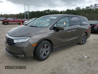 2021 Honda Odyssey EX with VIN 5FNRL6H54MB026366, listed as a Copart auction lot 49229375 with 81,248 mi miles and Salvage Title. Bid and sale history available at DreamBid. Image 1.