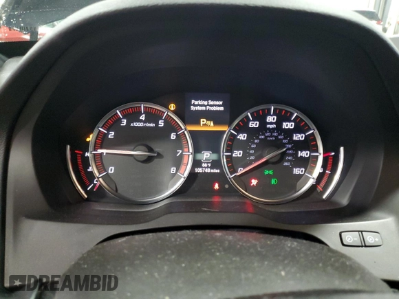 2020 Acura MDX Technology with VIN 5J8YD4H0XLL025351, listed as a Copart auction lot 48873715 with 105,748 mi miles and Salvage title. Bid and sale history available at DreamBid. Image 9.