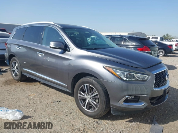 2018 Infiniti QX60 with VIN 5N1DL0MM5JC527646, listed as a IAAI auction lot 41824068 with 116,934 mi miles and . Bid and sale history available at DreamBid. Image 1.