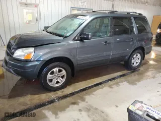 2005 Honda Pilot EX-L with NAVI with VIN 2HKYF18775H548533, listed as a Copart auction lot 48636845 with 267,889 mi miles and Salvage Title. Bid and sale history available at carsss.com. Image 1.