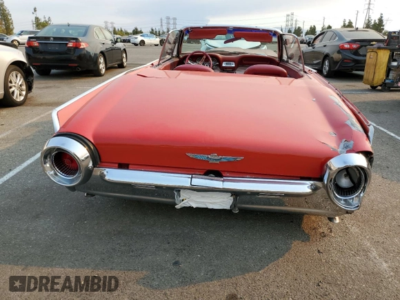 1961 Ford Thunderbird with VIN 1Y73Z116153, listed as a Copart auction lot 70746614 with 83,218 mi miles and Salvage Title. Bid and sale history available at DreamBid. Image 6.