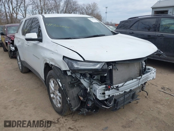 2023 Chevrolet Traverse LS with VIN 1GNEVLKW6PJ258657, listed as a IAAI auction lot 41720245 with 16,643 mi miles. Bid and sale history available at carsss.com. Image 1.