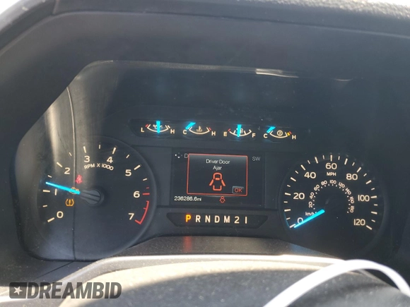 2016 Ford F-150 XL with VIN 1FTEX1CGXGKF76726, listed as a Copart auction lot 50194795 with 236,286 mi miles and Salvage Title. Bid and sale history available at carsss.com. Image 9.
